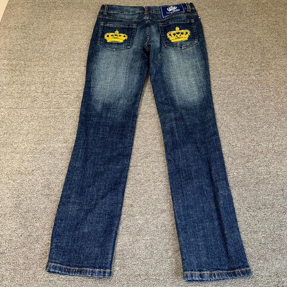 VTG Y2K Victoria Beckham Rock & Republic Flare Jeans Women 30W Blue Dark Wash
